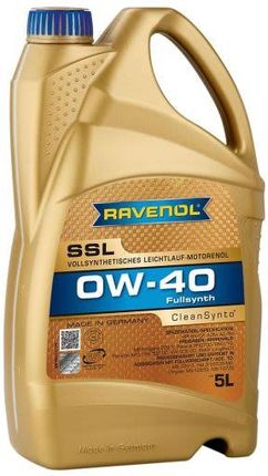 Ravenol Ssl 0W40 Cleansynto A3/B4 Sn/Cf 5L Rav0W40Ssl5L