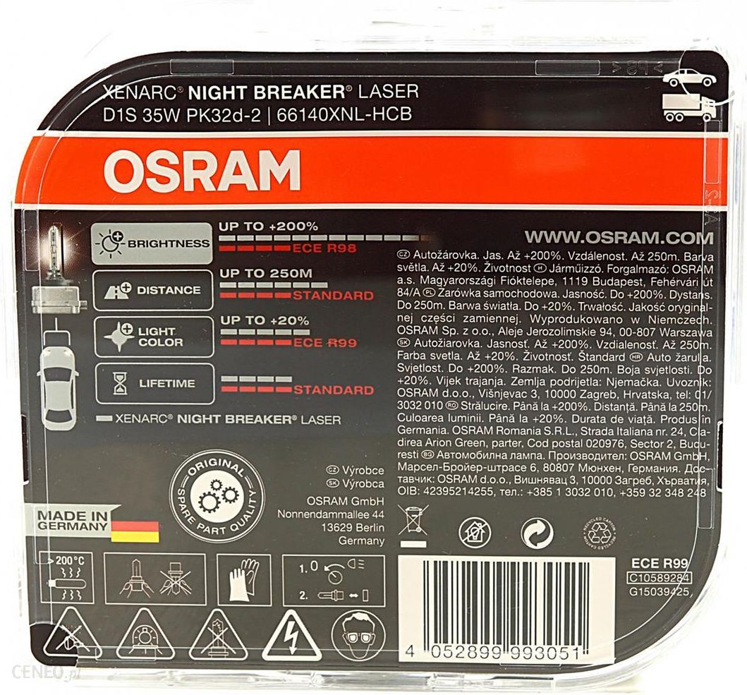 Osram Night Breaker Laser Next Gen 200% D1S Duo 66140Xnlhcb
