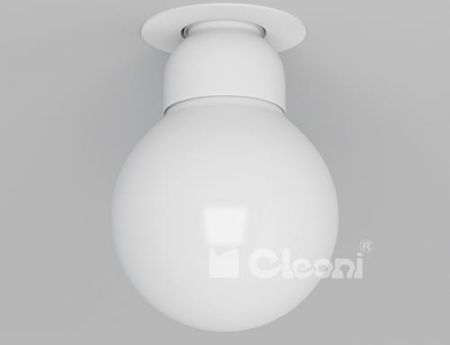 Cleoni Lampa Wpuszczana Sufit Minimal 1X23W E27 Biały Mat (1247B1)