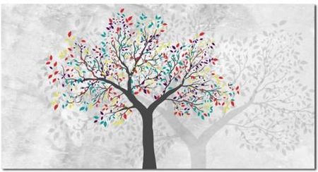 Aleobrazy Obraz Drzewo Kolorowe -D2- 120X70Cm Na Płótnie