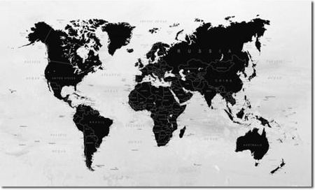 Aleobrazy Obraz Mapa Świata 16 Państwa -120X70Cm Na Płótnie