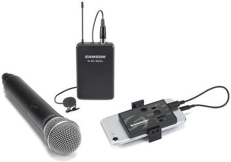 ‌Samson Go Mic Mobile 2 Kanałowy Zestaw Bezprzewodowy Z Mikrofonem Do Ręki Q8 Do Urządzeń Mobilnych/ Kamer