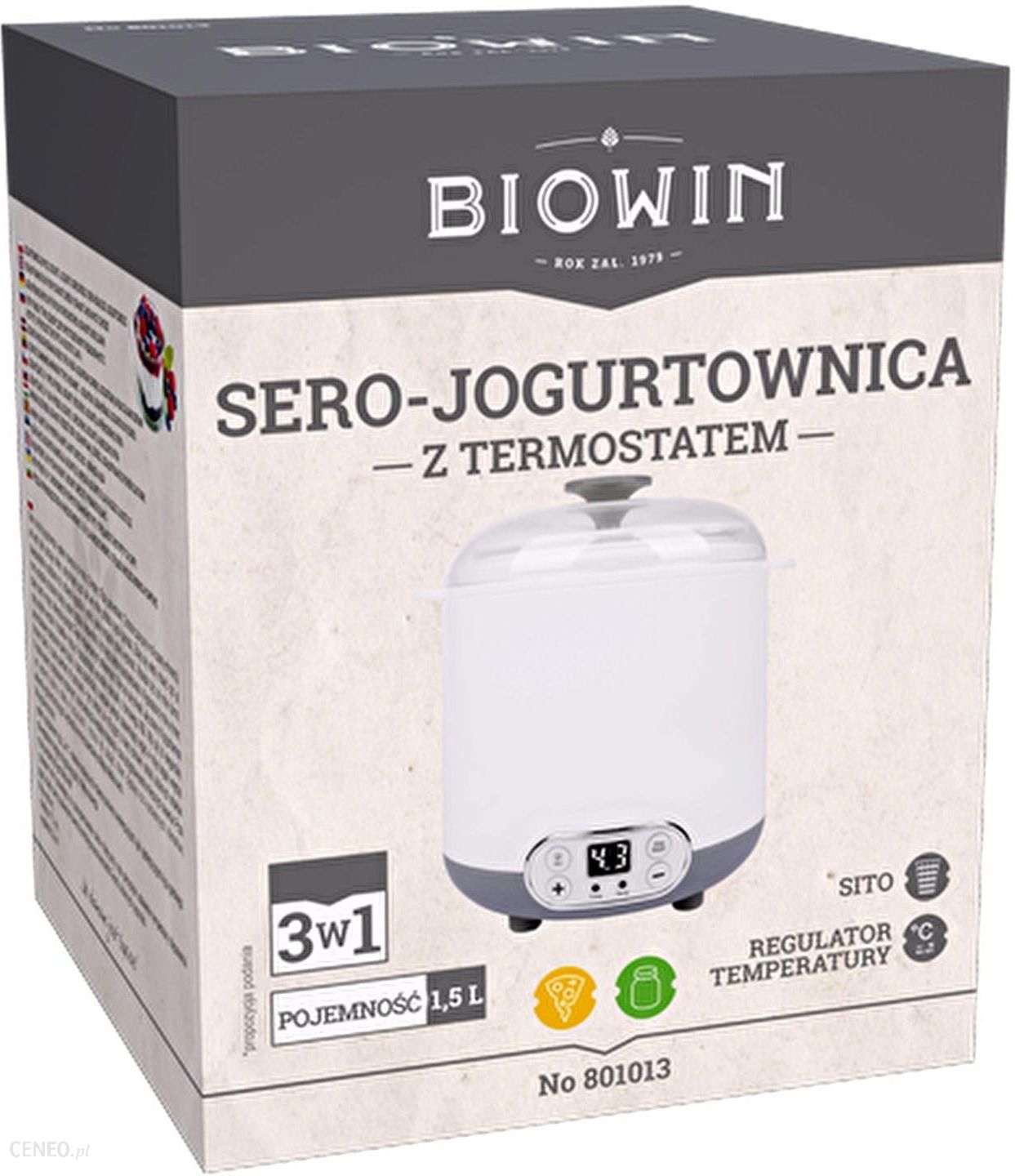 BROWIN Sero-jogurtownica z termostatem 1,5 L (801013)