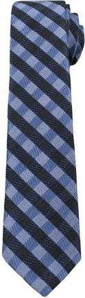 Granatowo-Niebieski Elegancki Krawat Męski -ALTIES- 6 cm, w Kratkę KRALTS0247