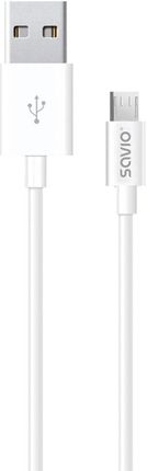 Savio Kabel USB - micro USB Biały 2m (CL-124)