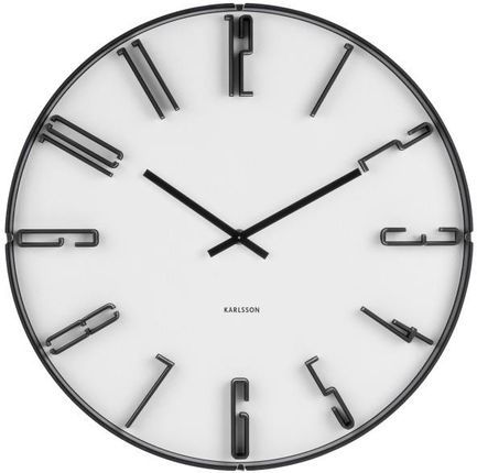 Karlsson Biały Zegar Ścienny Sentient 40 Cm (Ka5703)