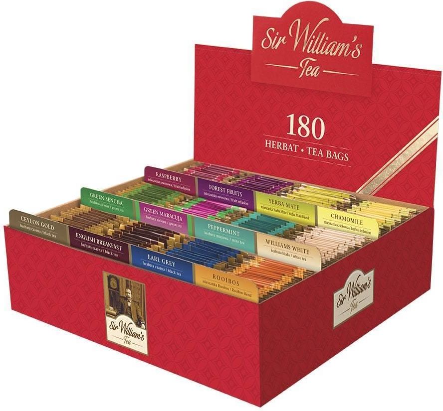 Sir William's Prezenter Z Herbatą 12 smaków x 15 szt - 180 sztuk - zdjęcie 2 Sir William's Prezenter Z Herbatą 12 smaków x 15 szt - 180 sztuk
