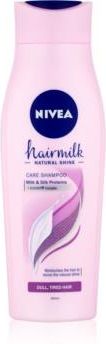 Nivea Hairmilk Natural Shine szampon pielęgnujący do włosów osłabionych bez połysku 250 ml