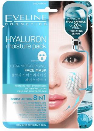 Eveline Cosmetics Hyaluron Moisture Pack nawilżająca maseczka