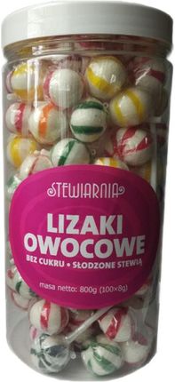 Stewiarnia Lizaki Owocowe Bez Cukru 800G 100 Szt
