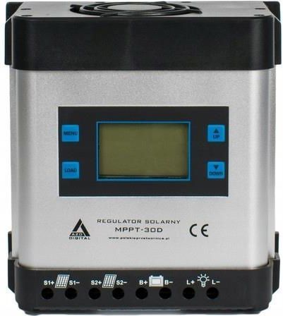 Azo Digital Solarny Regulator Ładowania Mppt 12/24 - 30A  (3Solmppt30D)