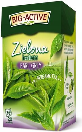 Big Active Herbata Zielona Earl Grey Z Bergamotką 1,5G*20 Torebek