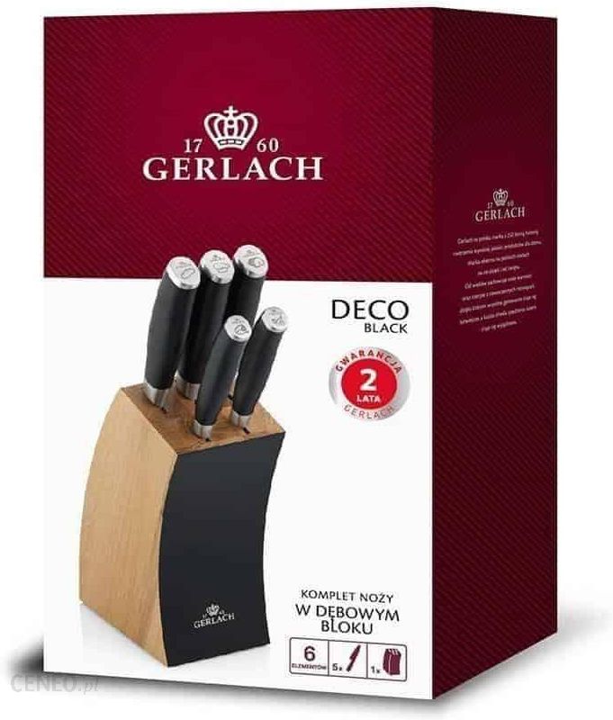 Gerlach Zestaw noży w bloku DECO BLACK 991A