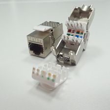 Netrack moduł Keyston Jack 1xRJ45 8p8c, kat. 5e FTP, beznarzędziowy (10531)