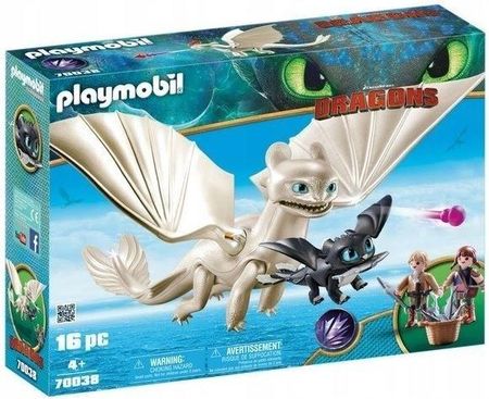 Playmobil 70038 Dragons Biała Furia Z Małym Smokiem I Dziećmi