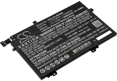 Cameron Sino Lenovo Thinkpad L480 01Av464 4000Mah 44.40Wh Li-Polymer 11.1V (cslvl480nb)