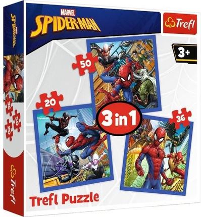 Trefl Puzzle 3W1 Disney Marvel Spiderman Pajęcza Siła 34841