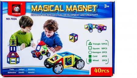 Apps Kolorowe Klocki Magnetyczne Magical Magnet 40Szt