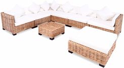vidaXL Zestaw Wypoczynkowy 27Elem. Naturalny Rattan