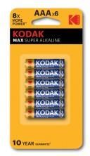 Kodak 6X Bateria Max Super Alkaline Lr3/Aaa Blister (KDB156)