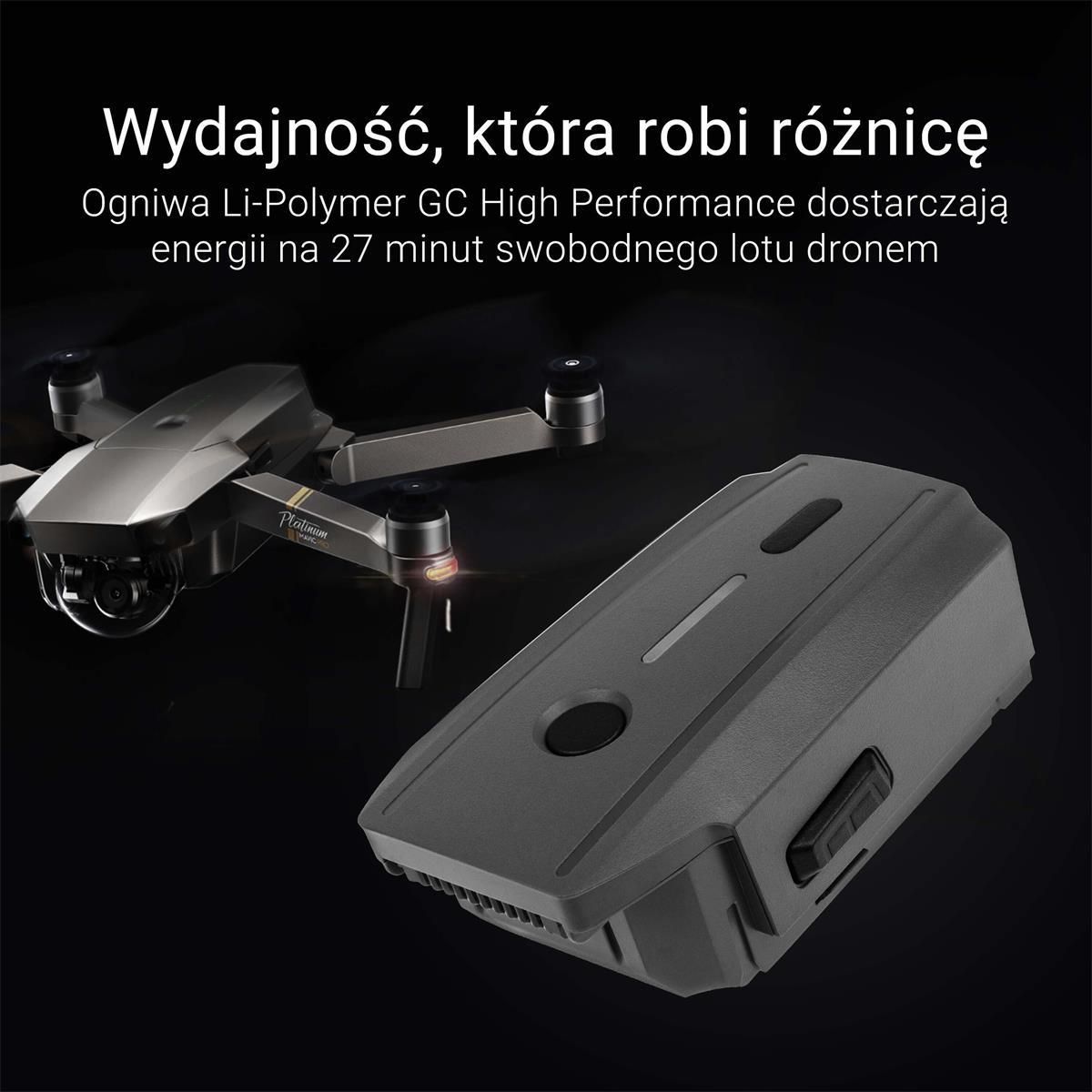 Green Cell do drona DJI Mavic Pro 11.4V 3830mAh 43.6Wh (DJI04) - zdjęcie 8 Green Cell do drona DJI Mavic Pro 11.4V 3830mAh 43.6Wh (DJI04)