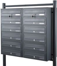 Zdjęcie Eu Trade Skrzynka Pocztowa Lokatorska 2X6 Grafitowa Stal Nierdzewna Hd15870 - Gryfów Śląski