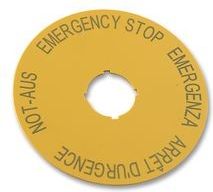 MOELLER Tabliczka do przycisku bezpieczeństwa z napisem Emergency Stop w 4 językach M22-XBK1 (216483)