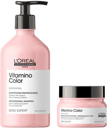 L'Oreal Professionnel Vitamino Color zestaw chroniący włosy farbowane | szampon 500ml, maska 250ml