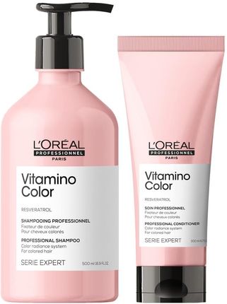 L'Oreal Professionnel Vitamino Color zestaw chroniący włosy farbowane | szampon 500ml, odżywka 200ml