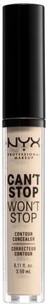 NYX Professional Makeup Can't Stop Won't Stop Contour Concealer Korektor do konturowania Fair 3,5 ml