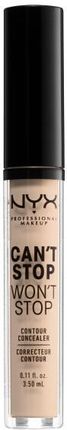 NYX Professional Makeup Can't Stop Won't Stop Contour Concealer Korektor do konturowania Alabaster 3,5 ml