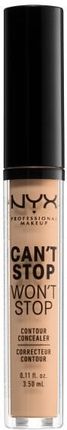 NYX Professional Makeup Can't Stop Won't Stop Contour Concealer Korektor do konturowania Natural 3,5 ml