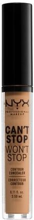 NYX Professional Makeup Can't Stop Won't Stop Contour Concealer Korektor do konturowania Golden Honey 3,5 ml