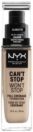 Nyx Professional Makeup Can'T Stop Won'T Stop Full Coverage Foundation Podkład W Płynie Alabaster 30 ml