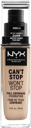 Nyx Professional Makeup Can'T Stop Won'T Stop Full Coverage Foundation Podkład W Płynie Vanilla 30 ml