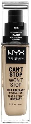 Nyx Professional Makeup Can'T Stop Won'T Stop Full Coverage Foundation Podkład W Płynie Nude 30 ml