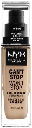 Nyx Professional Makeup Can'T Stop Won'T Stop Full Coverage Foundation Podkład W Płynie Natural 30 ml