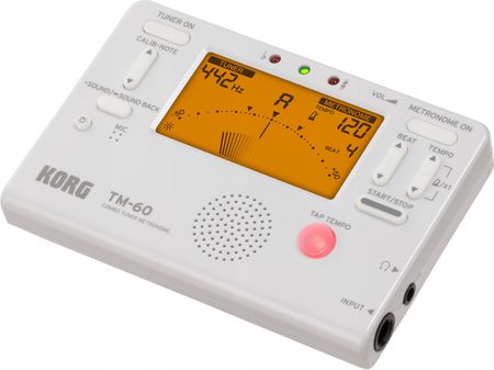 Korg Tm60C White Tuner/Metronom + Mikrofon Kontaktowy