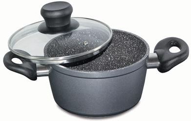 Stoneline Cooking Pot 1.5 L Die-Cast Aluminium Grey Lid Included (7451)