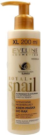 Eveline Royal Snail krem maska do rąk intensywnie regenerujący pompka 200ml