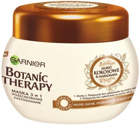 Garnier Botanic Therapy Maska 3 w 1 Mleko kokosowe & Makadamia 300ml