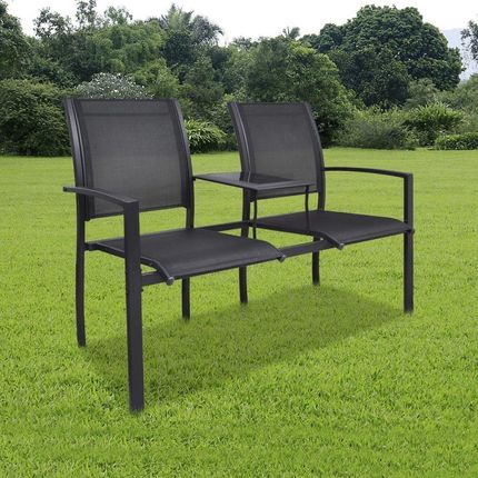 Vidaxl Metalowe Krzesła Ogrodowe Z Mini Stolikiem