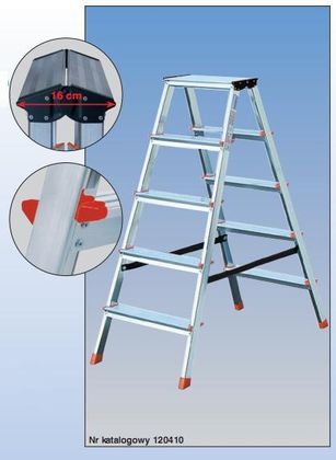 KRAUSE Drabina dwustronna Dopplo 2,45 m 120397 - zdjęcie 2