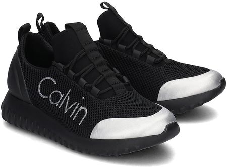 Calvin Klein Jeans Reika Sneakersy Damskie R0666 BLACK/SILVER - Main Image