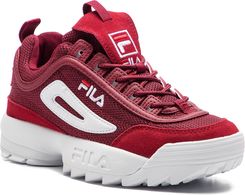 fila disruptor mesh low marsala