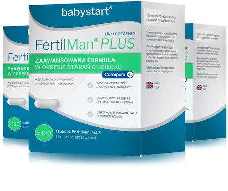 FertilMan Plus, zestaw 3 x 120 tabletek