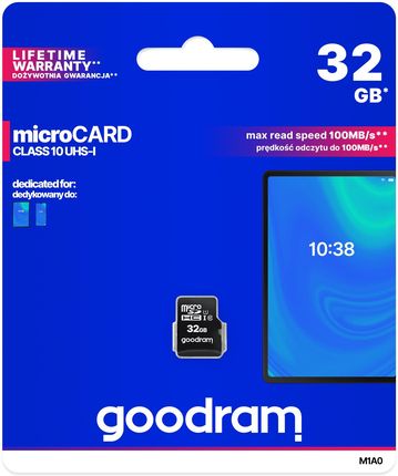 GOODRAM 32GB MICRO CARD class 10 UHS I GOODRAM (M1A0-0320R12)