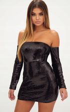 Prettylittlething Cekinowa czarna sukienka (36) - Ceny i opinie 