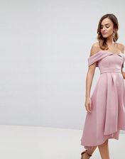 Aso Różowa piankowa sukienka (36) Wesele - Ceny i opinie 
