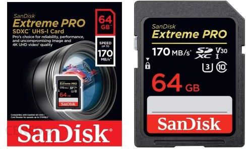 SANDISK SDXC 64GB Extreme PRO Class 10 UHS-I U3 (SDSDXXY064GGN4IN)